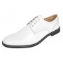 Pantofi Derby bărbați albi din piele naturală cu talpă neagră GKR103AB